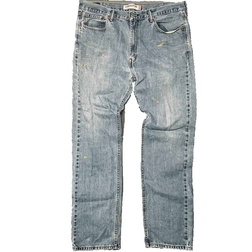 Vintage Y2K Levis 505 Jeans 36x35 Medium Wash Straight Fit Dad Skater